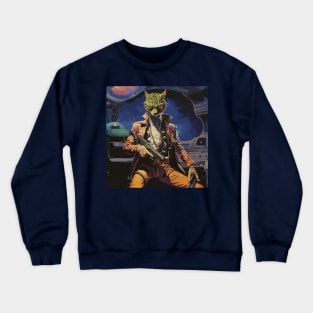 Space Cowboy Cat Crewneck Sweatshirt